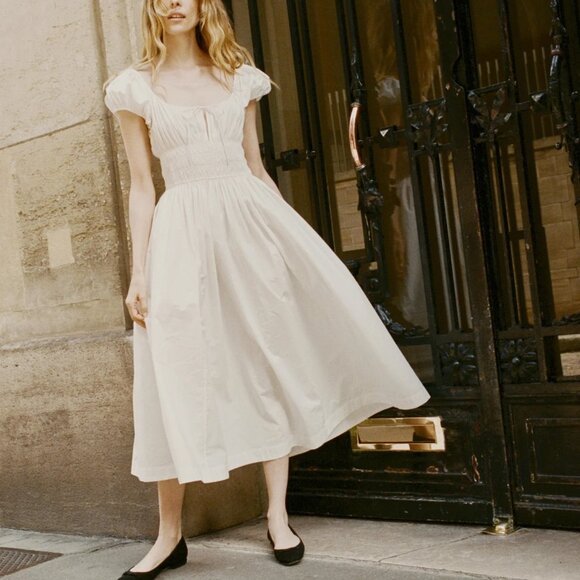 Doen Quinn Dress, White Salt Sz M - Picture 5 of 6